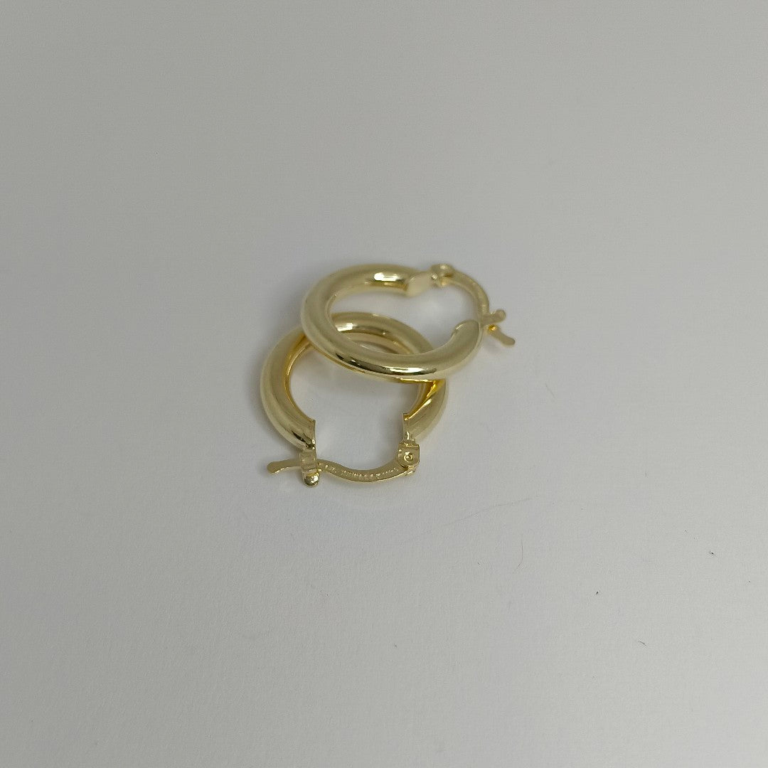 ARETES ARRACADAS LISAS 14K 1.8 GR ET 05 (NUEVO)