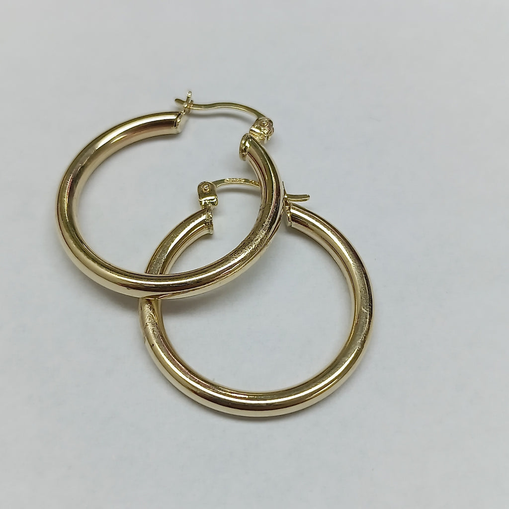 ARETES ARRACADAS LISAS 10K TALLA 2.9 GR (NUEVO)