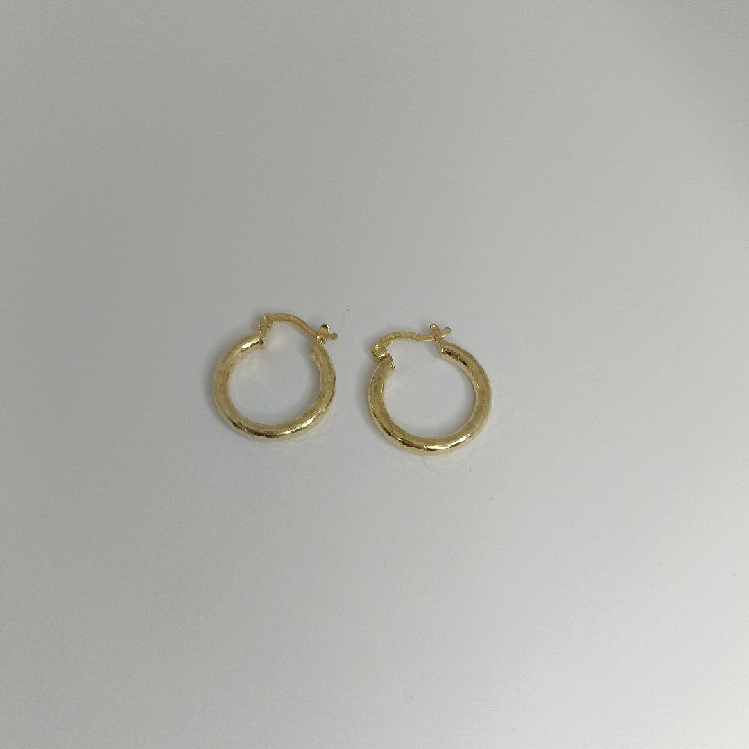 ARETES ARRACADAS FACETADAS 14K 2.5 GR ET 05 (NUEVO)