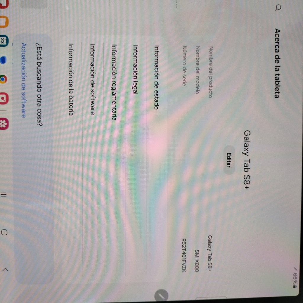 TABLETA SAMSUNG GALAXY TAB S8+ SM-X800 256 GB 8 GB RAM