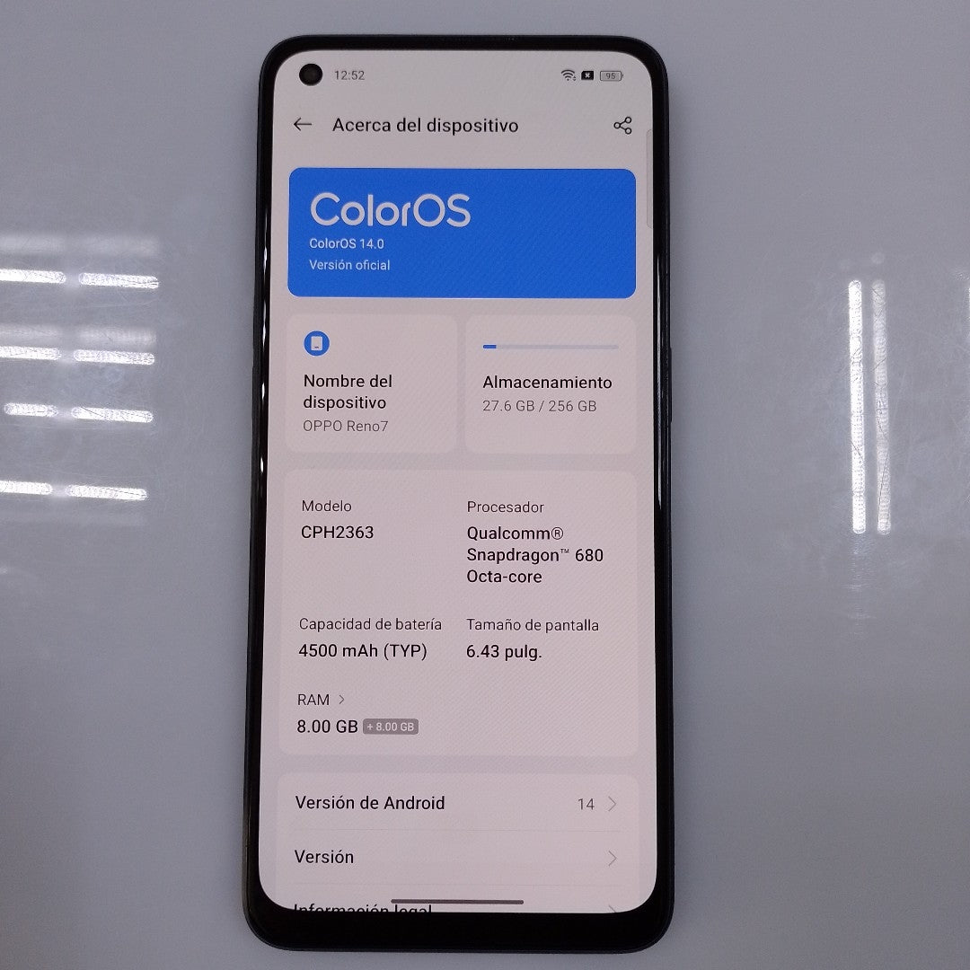 CELULAR OPPO  RENO7 CPH2363 (2022) (SEMINUEVO)