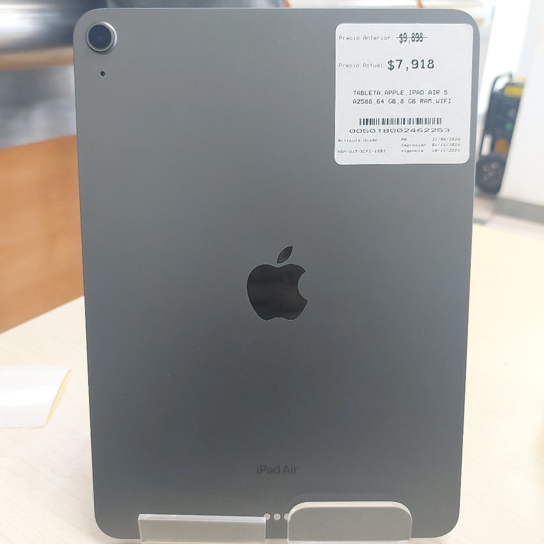 TABLETA APPLE IPAD AIR 5 A2588 64 GB 8 GB RAM (SEMINUEVO)