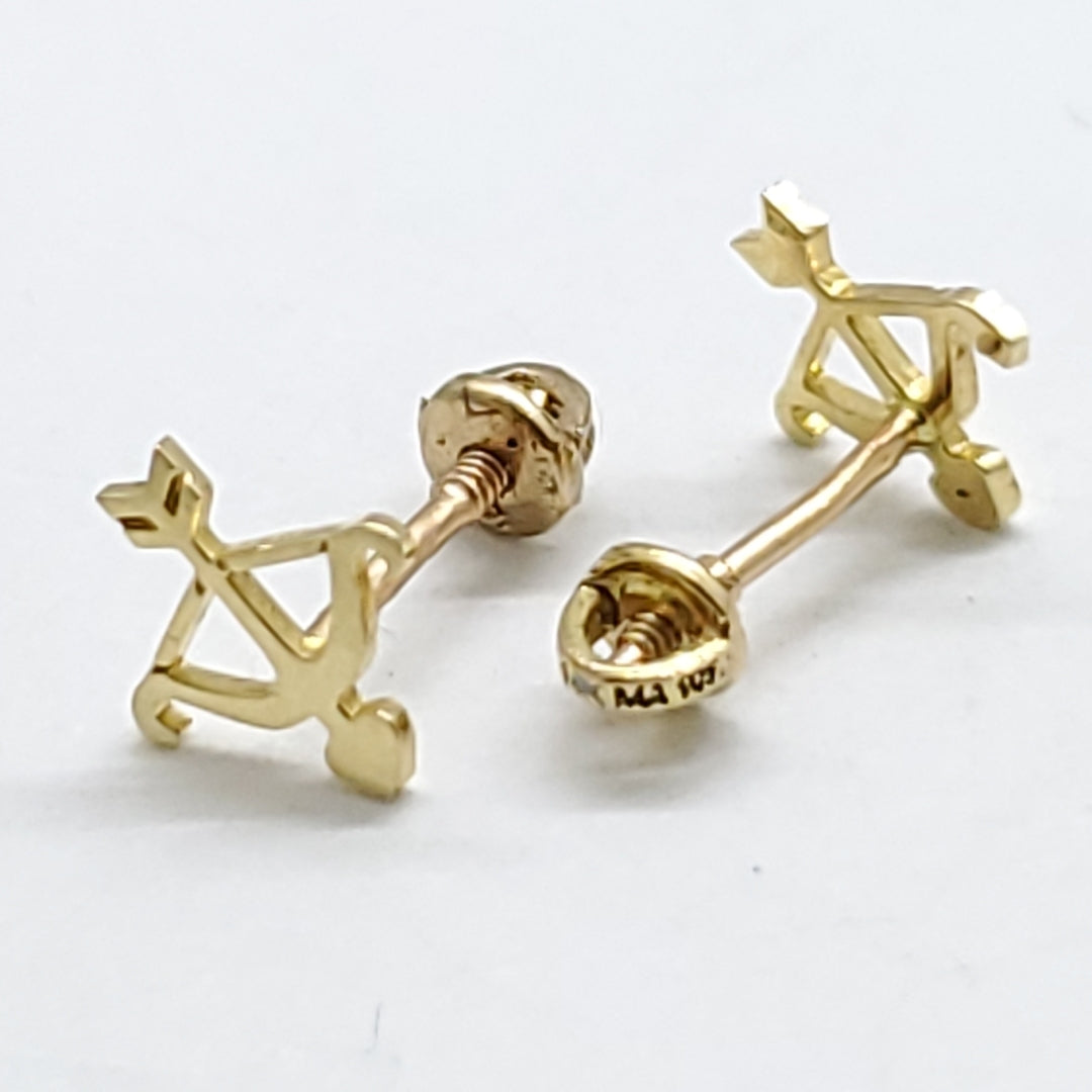 BROQUELES ORO 14K 1 (NUEVO)