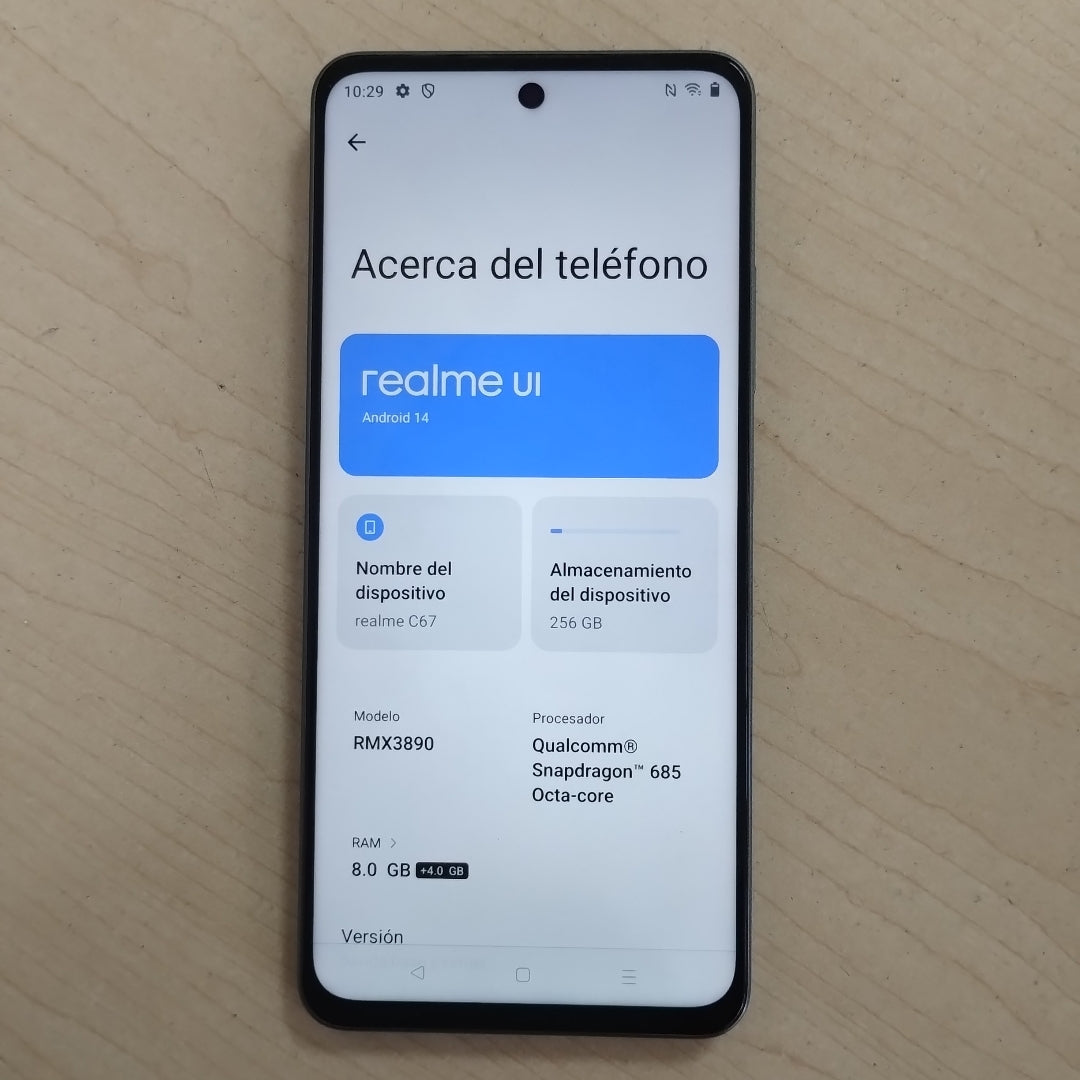 CELULAR REALME C67 RMX3890 (2023) 256 GB 8 GB RAM (SEMINUEVO)