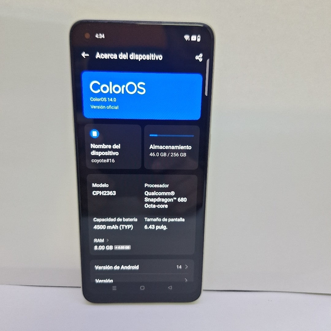 CELULAR OPPO  RENO7 CPH2363 (2022) 256 GB 8 GB RAM (SEMINUEVO)