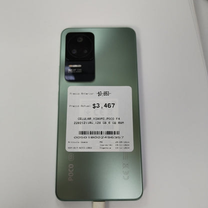 CELULAR XIAOMI POCO F4 22021211RG 128 GB 6 GB RAM (SEMINUEVO)