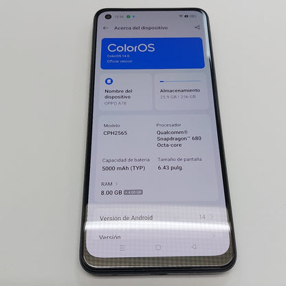 CELULAR OPPO  A78 CPH2565 (2023) 256 GB 8 GB RAM (SEMINUEVO)