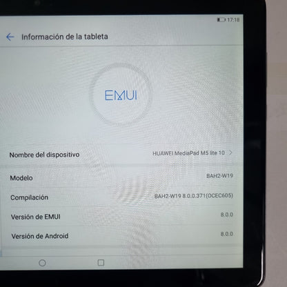 TABLETA HUAWEI MEDIAPAD M5 LITE BAH2-W19 64 GB 4 GB RAM (SEMINUEVO)