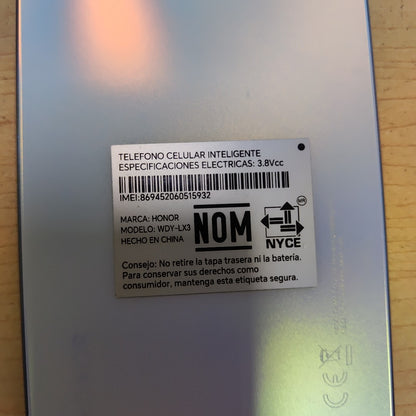CELULAR HONOR X6A WDY-LX3 (2023) 128 GB 6 GB RAM (SEMINUEVO)