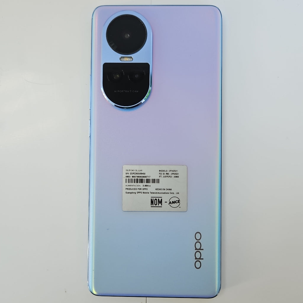 CELULAR OPPO  RENO10 5G CPH2531 (2023) 256 GB 8 GB RAM (SEMINUEVO)