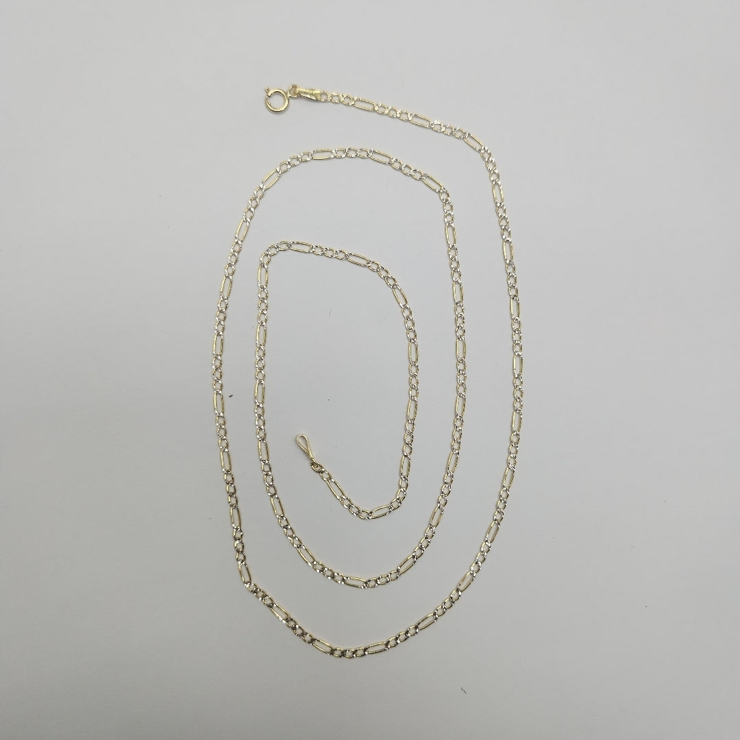 CADENAS CARTIER 3*1 DIAMANTADA ORO 14K 3.6 (NUEVO)