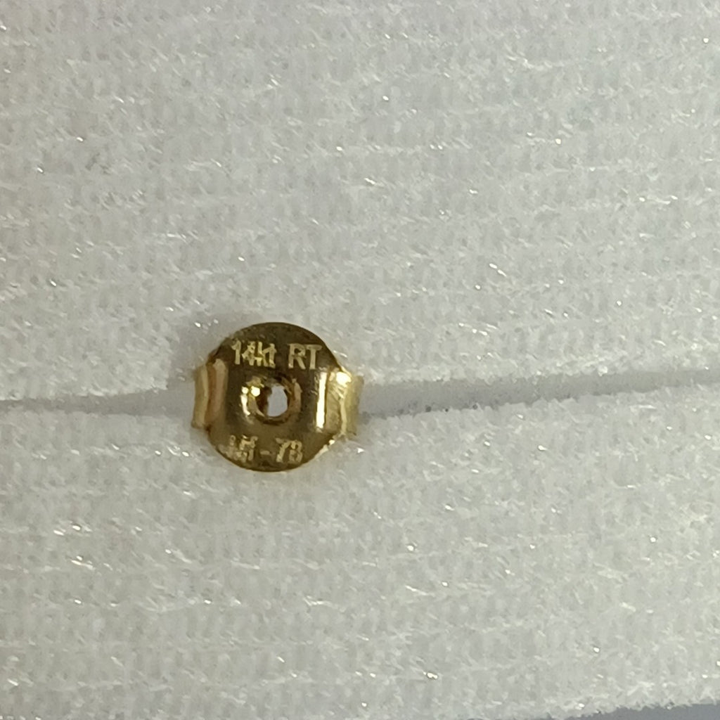 10350BRO00000B886 FRD6 BROQUEL DE TRIANGULO CON UNA CIRCONIA ORO 14K 1GRS (NUEVO)