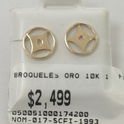 BROQUELES ORO 10K 1 (NUEVO)
