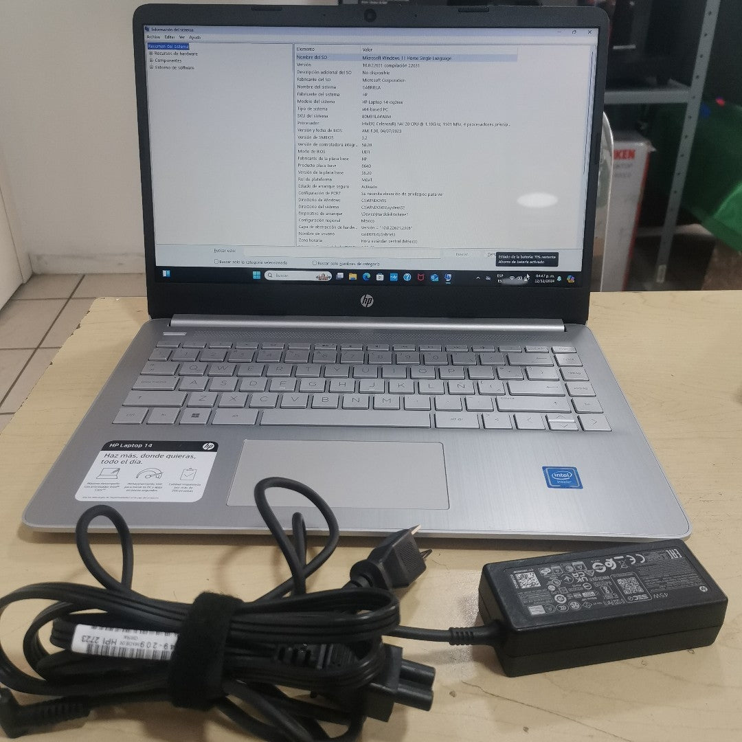 LAPTOP HP 14-DQ0519LA (2023) 128 GB SSD 4 GB RAM (SEMINUEVO)