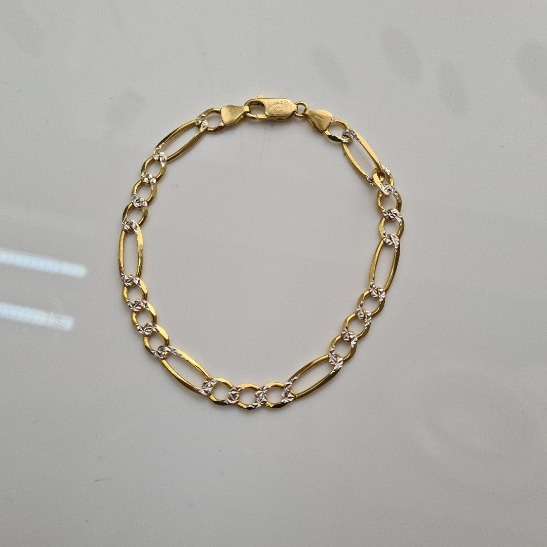 PULSERAS CABALLERO CARTIER 3*1 DIAMANTAD ORO 14K 8.8 (NUEVO)