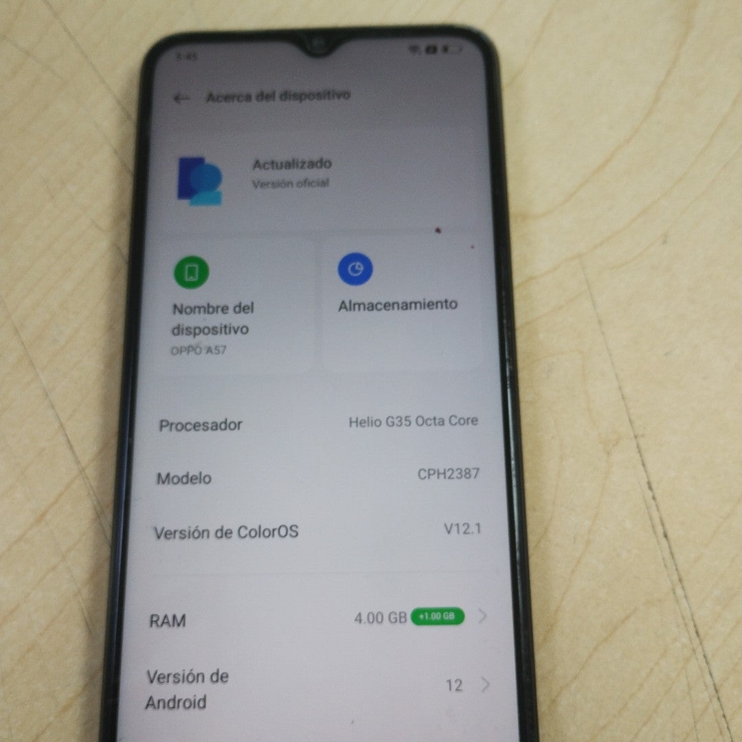 CELULAR OPPO  A57 CPH2387 128 GB 4 GB RAM (SEMINUEVO)