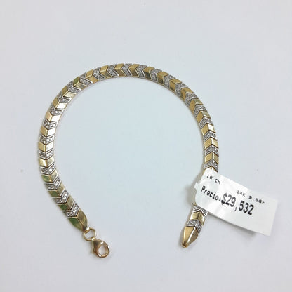 PULSERAS DAMA ORO 14K 9.5 (NUEVO)