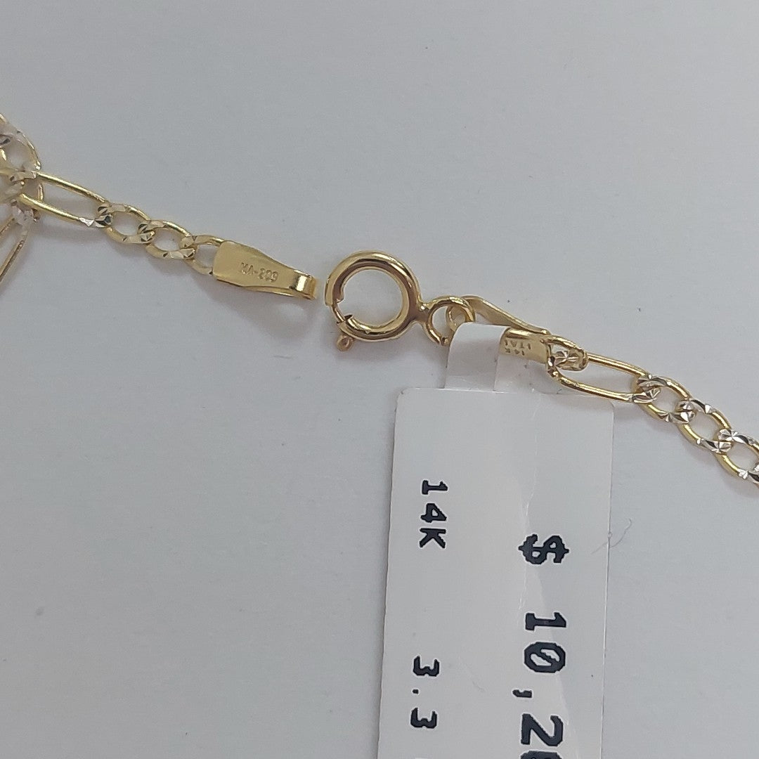 CADENAS CARTIER 3*1 DIAMANTADA ORO 14K 3.3 (NUEVO)