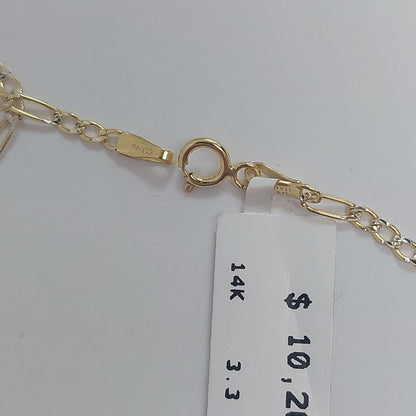 CADENAS CARTIER 3*1 DIAMANTADA ORO 14K 3.3 (NUEVO)