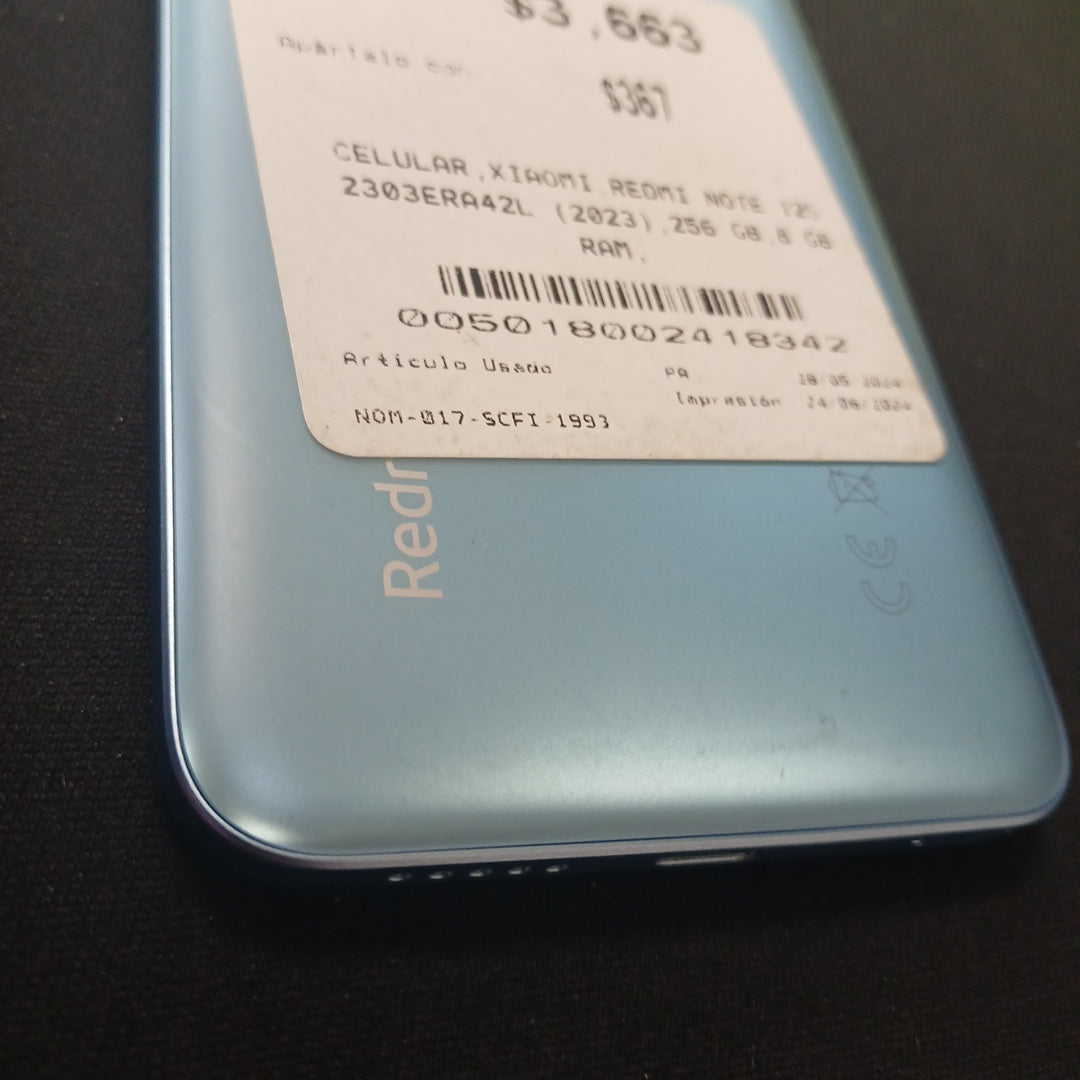 CELULAR XIAOMI REDMI NOTE 12S 2303ERA42L (2023) 256 GB 8 GB RAM (SEMINUEVO)