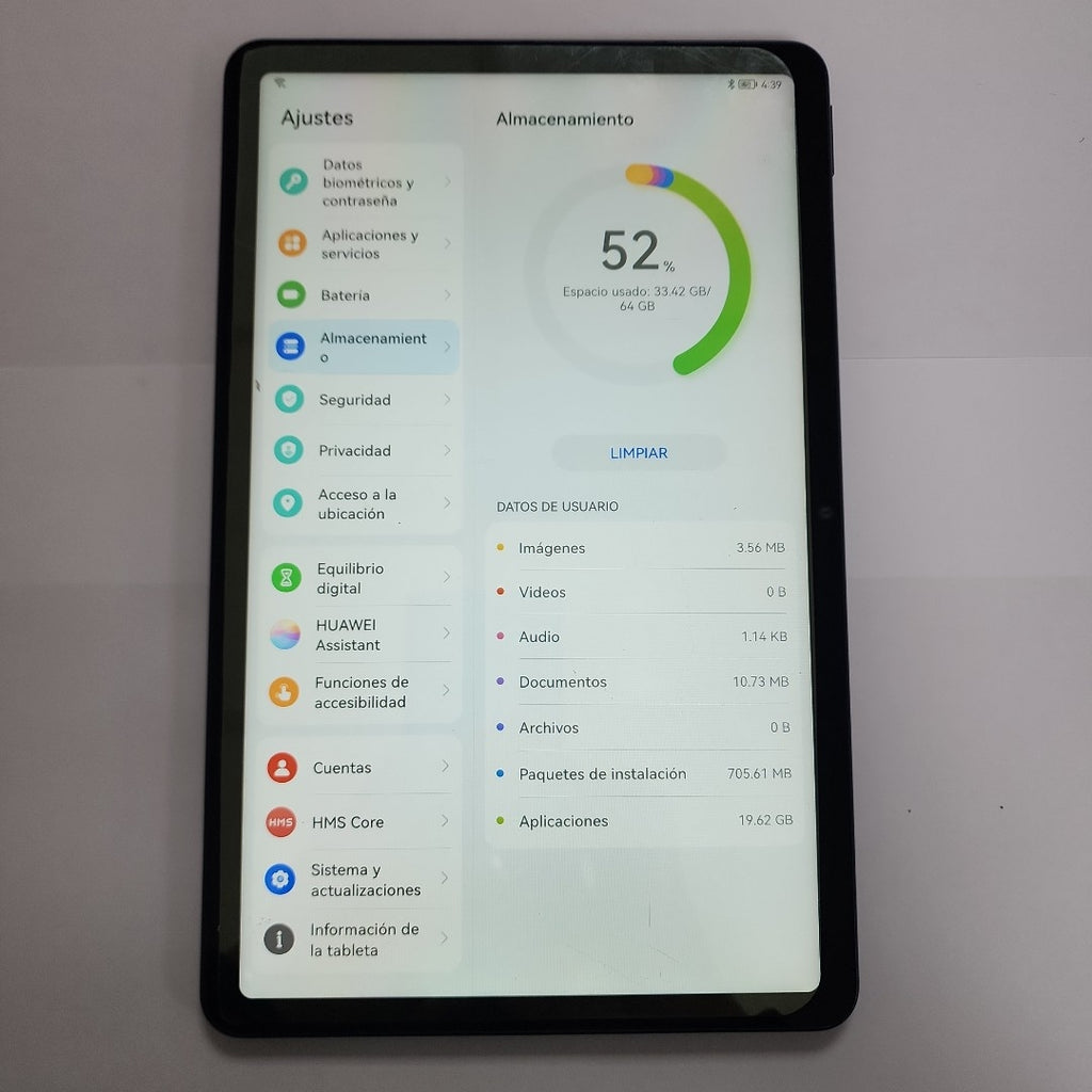 TABLETA HUAWEI MATEPAD 10.4 BAH3-W09 64 GB 4 GB RAM (SEMINUEVO)