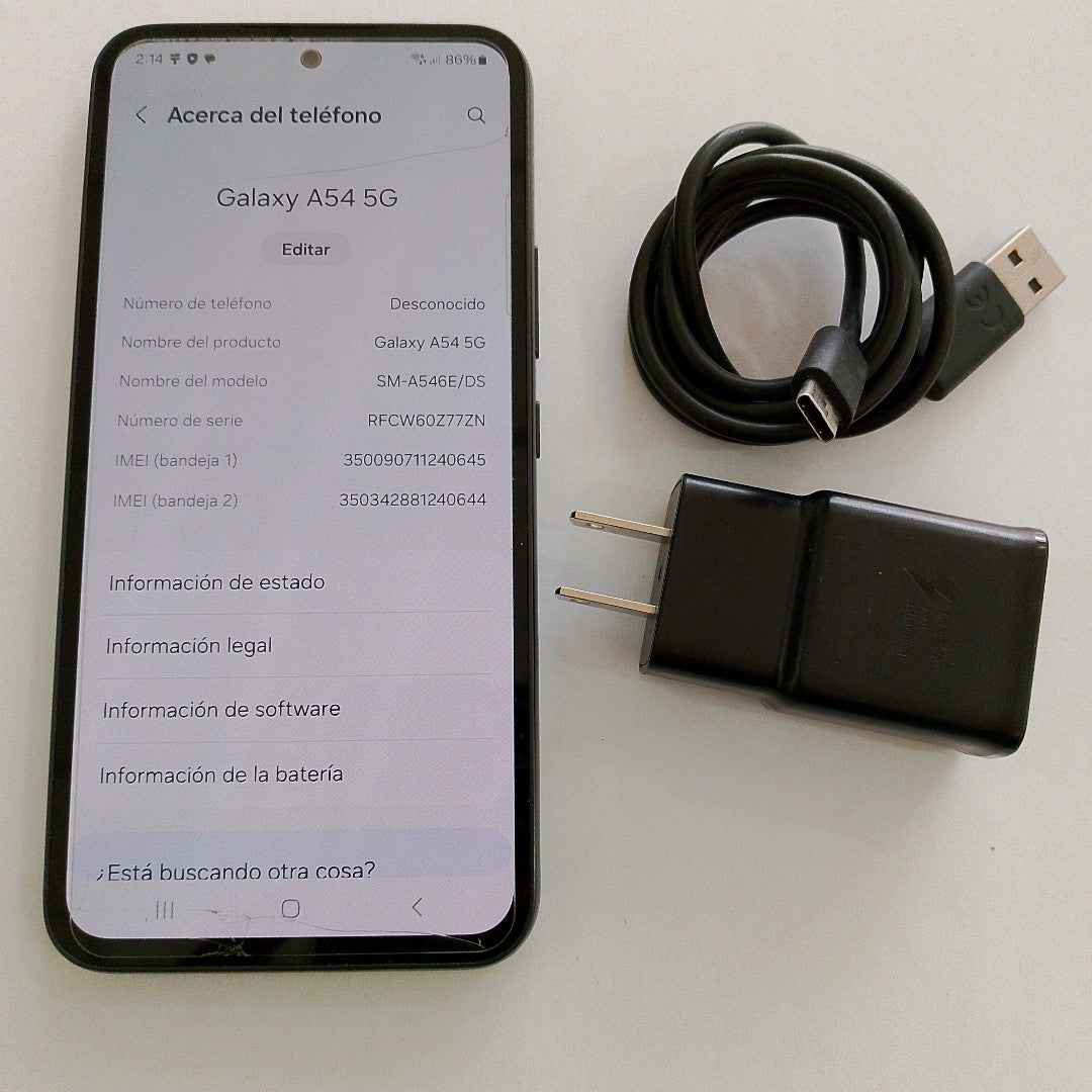 CELULAR SAMSUNG GALAXY A54 5G SM-A546E 128 GB 8 GB RAM (SEMINUEVO)
