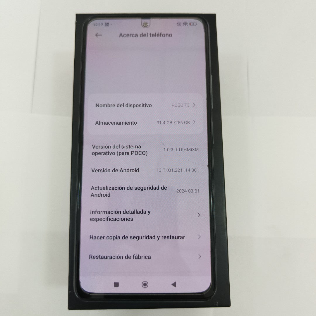 CELULAR XIAOMI POCO F3 M2012K11AG 256 GB 8 GB RAM (SEMINUEVO)