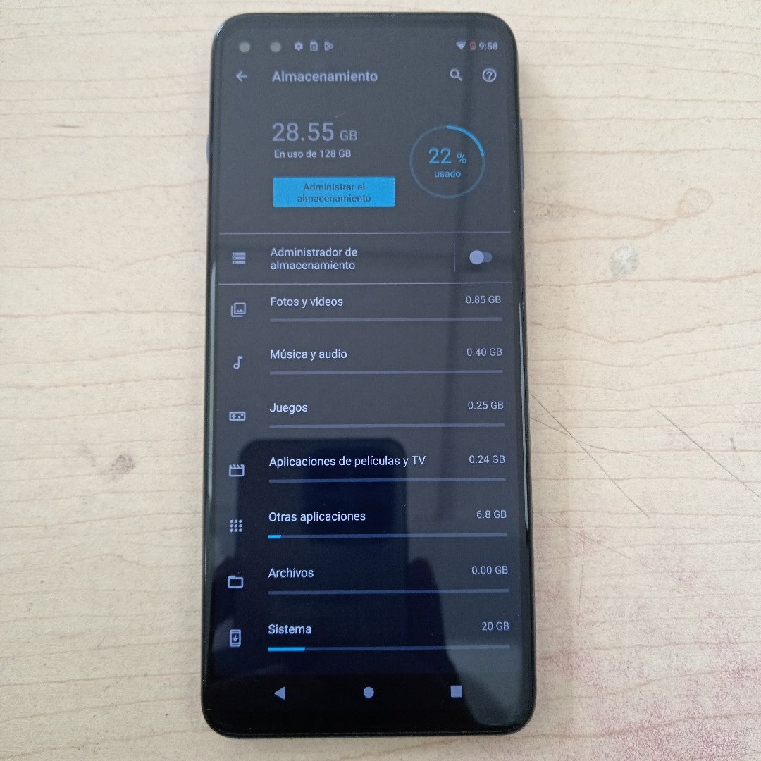 CELULAR MOTOROLA MOTO G100 XT2125-4 128 GB 8 GB RAM (SEMINUEVO)