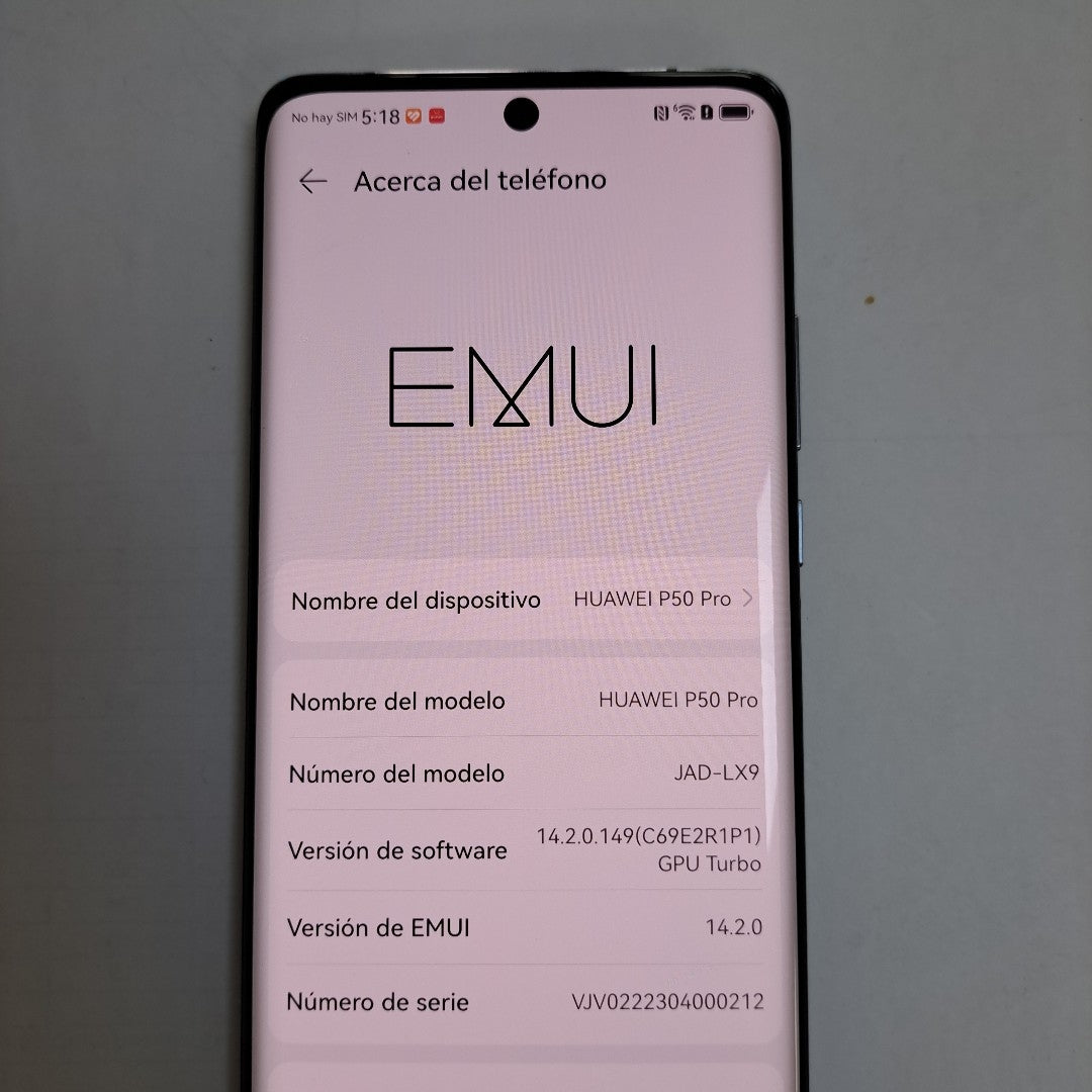 CELULAR HUAWEI P50 PRO JAD-LX9 256 GB 8 GB RAM (SEMINUEVO)