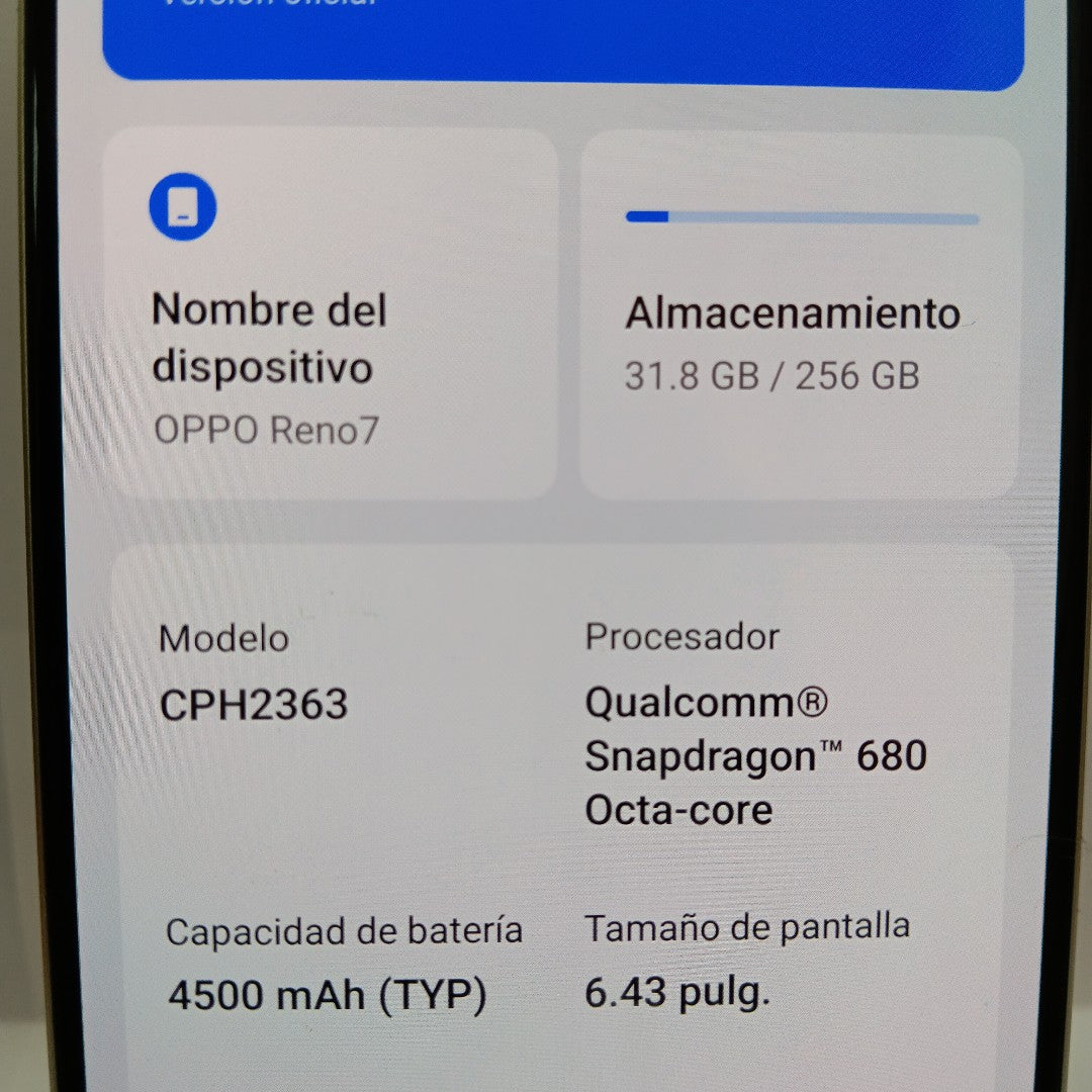 CELULAR OPPO  RENO7 CPH2363 (2022) 256 GB 8 GB RAM