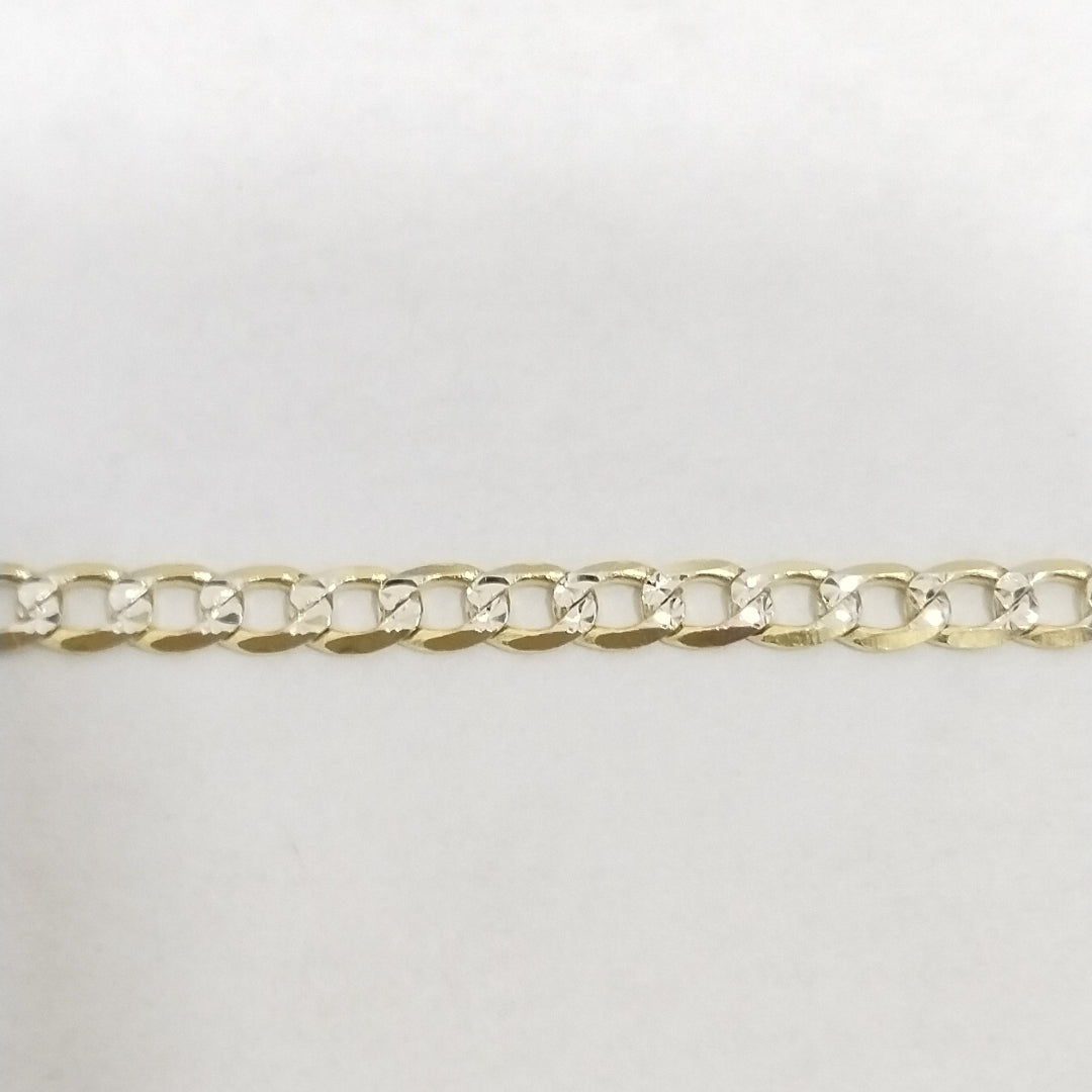 CADENAS BARBADA DIAMANTADA ORO 14K 5.4 (NUEVO)