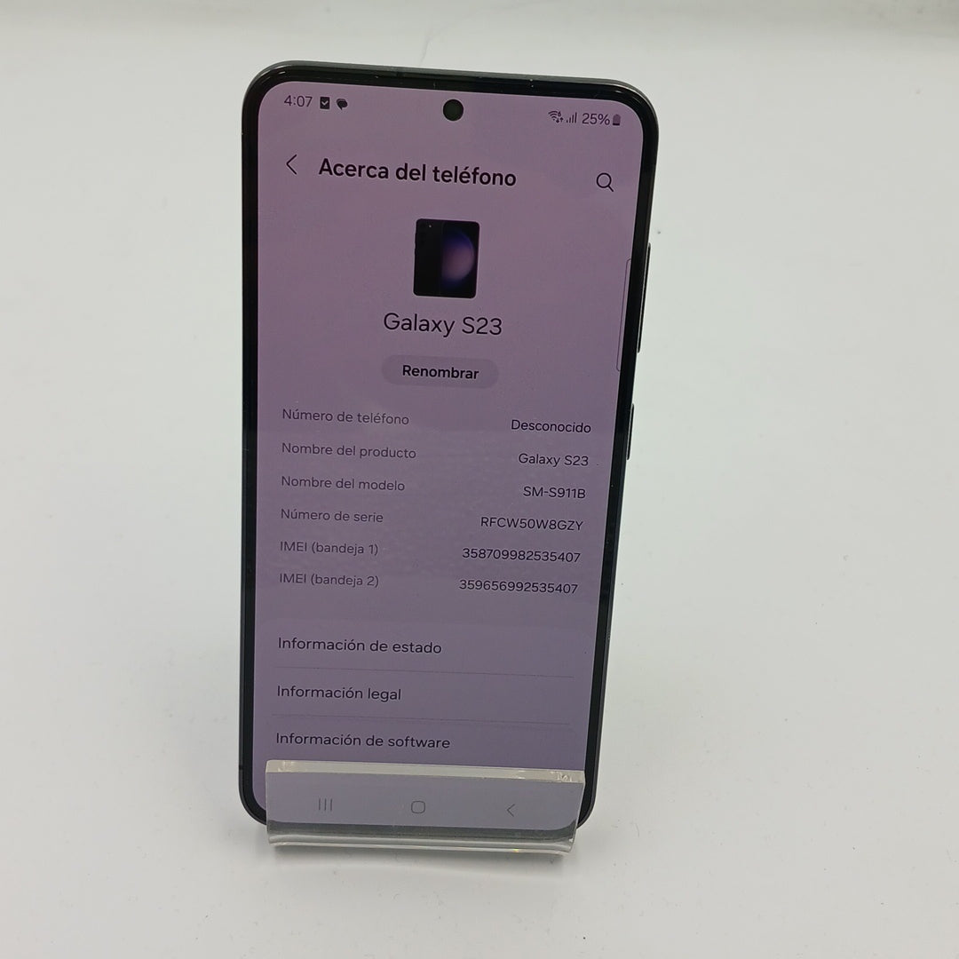 CELULAR SAMSUNG GALAXY S23 SM-S911B 256 GB 8 GB RAM (SEMINUEVO)