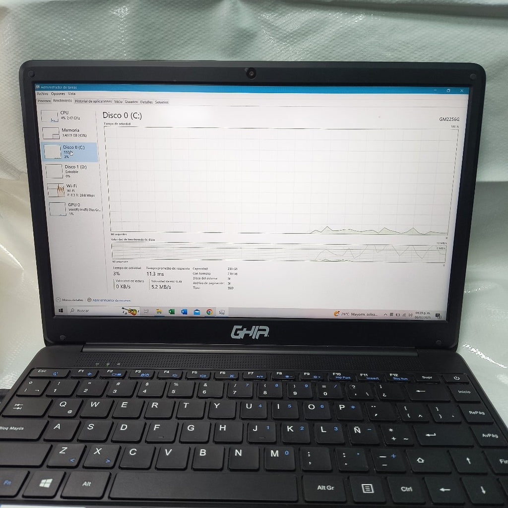 LAPTOP GHIA LIBERO ELITE LFI5H (2021) 256 GB SSD 8 GB RAM (SEMINUEVO)