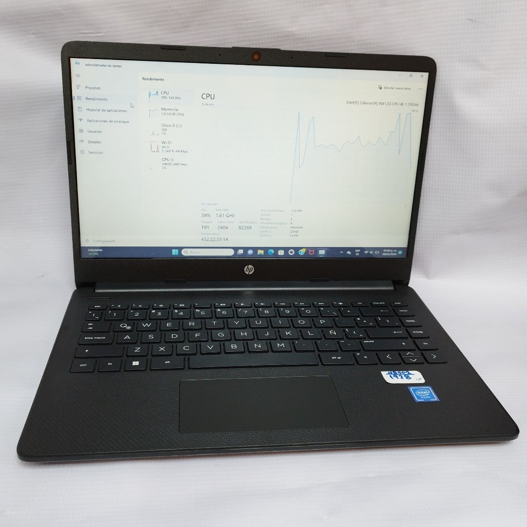 LAPTOP HP 14-DQ0501LA (2022) 256 GB SSD 4 GB RAM (SEMINUEVO)