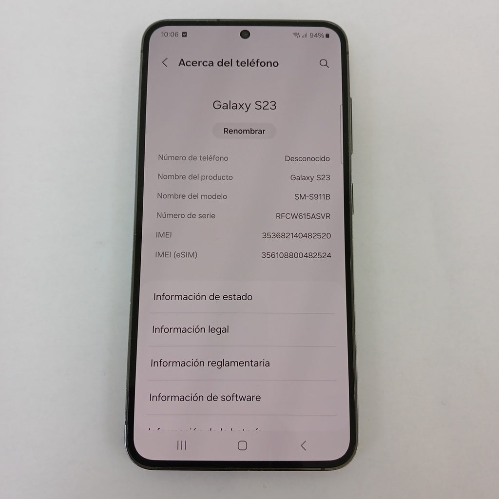 CELULAR SAMSUNG GALAXY S23 SM-S911B 256 GB 8 GB RAM (SEMINUEVO)