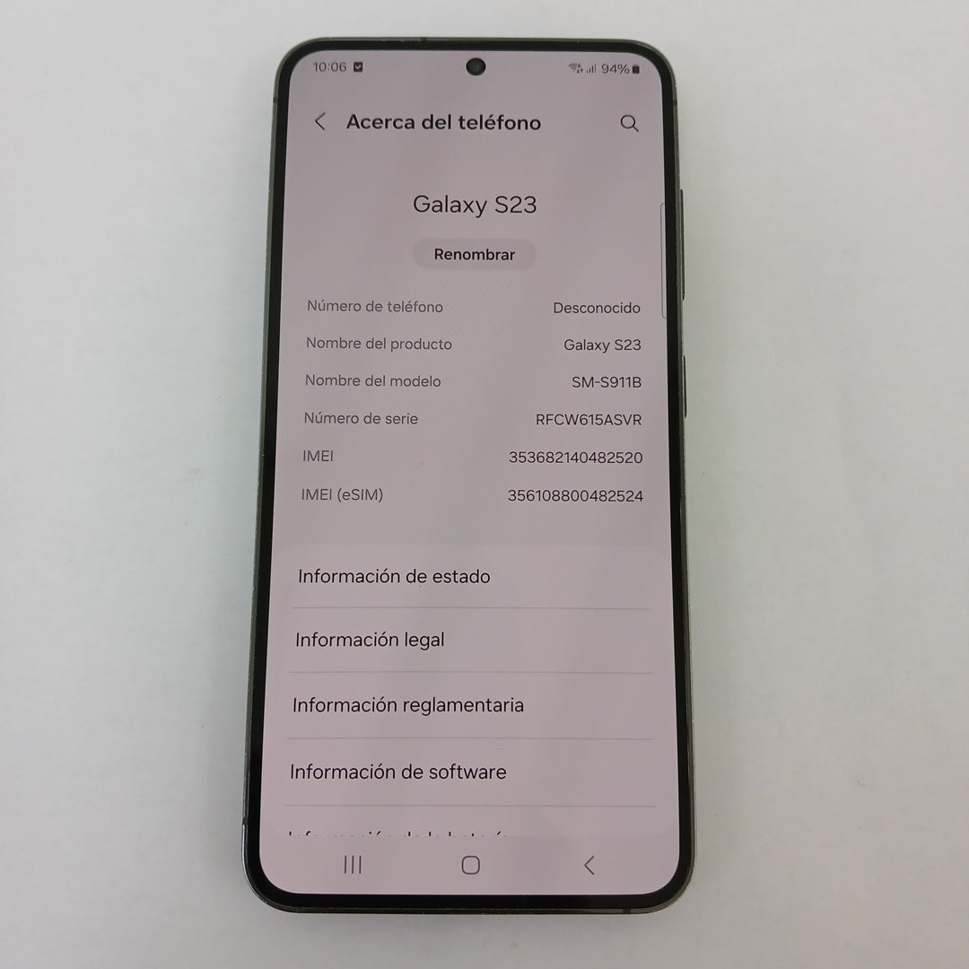 CELULAR SAMSUNG GALAXY S23 SM-S911B 256 GB 8 GB RAM (SEMINUEVO)