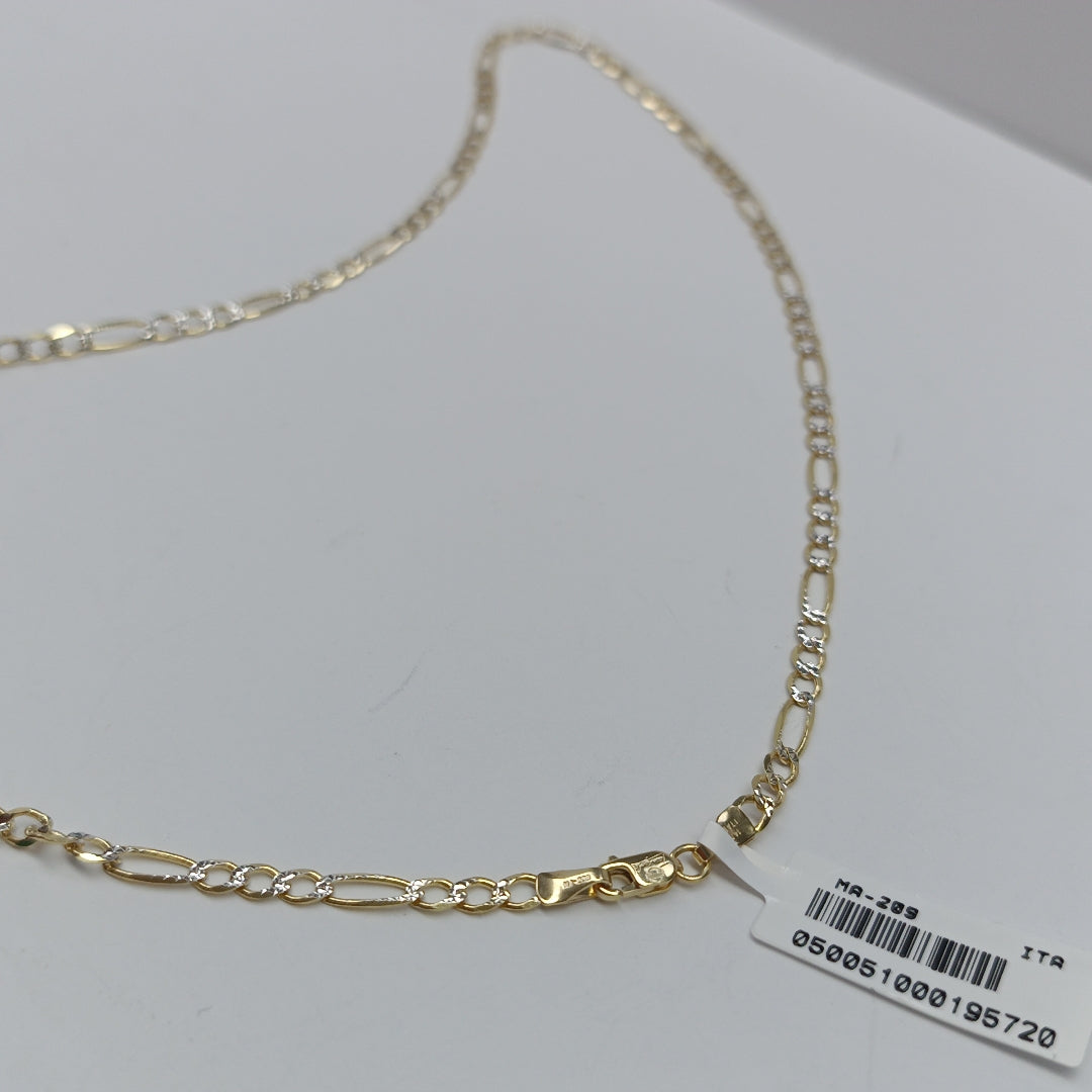 CADENAS CARTIER 3*1 DIAMANTADA ORO 14K 7.5 (NUEVO)