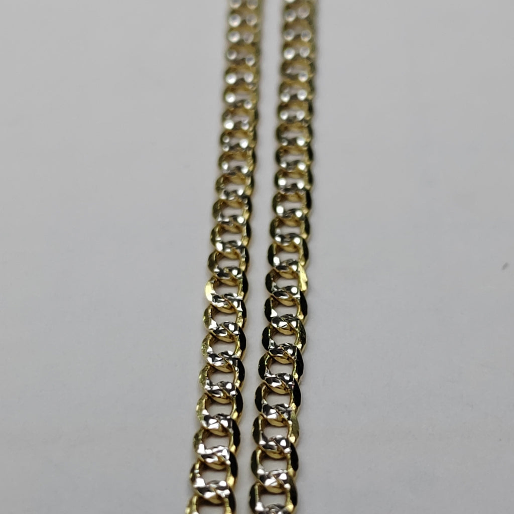 CADENAS BARBADA DIAMANTADA ORO 14K 4.4 (NUEVO)