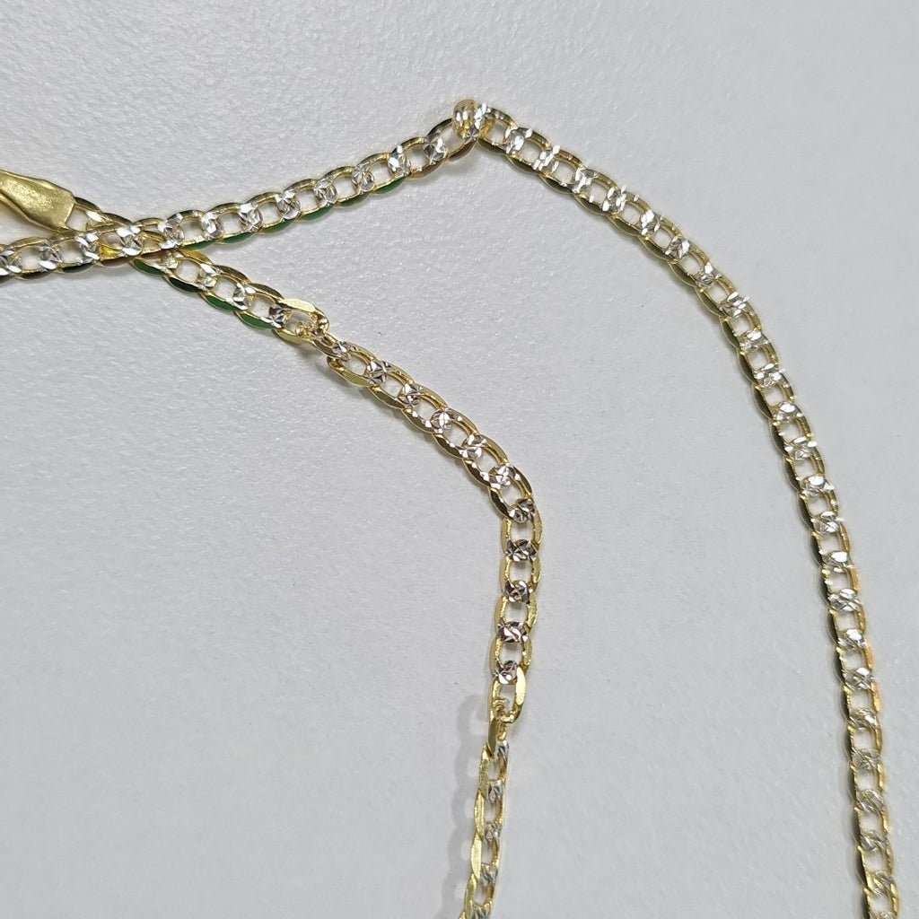 CADENAS BARBADA DIAMANTADA ORO 14K 4.3 (NUEVO)