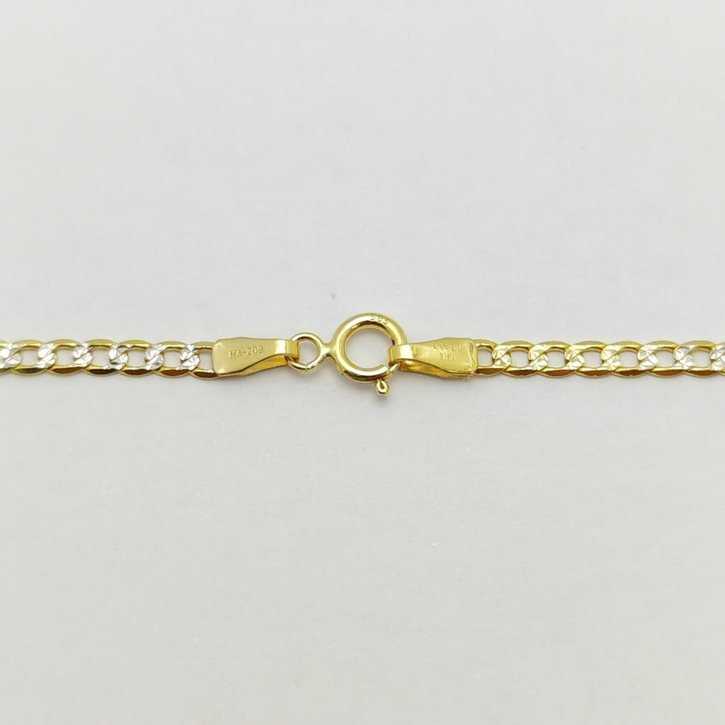 CADENAS BARBADA DIAMANTADA ORO 14K 4.3 (NUEVO)