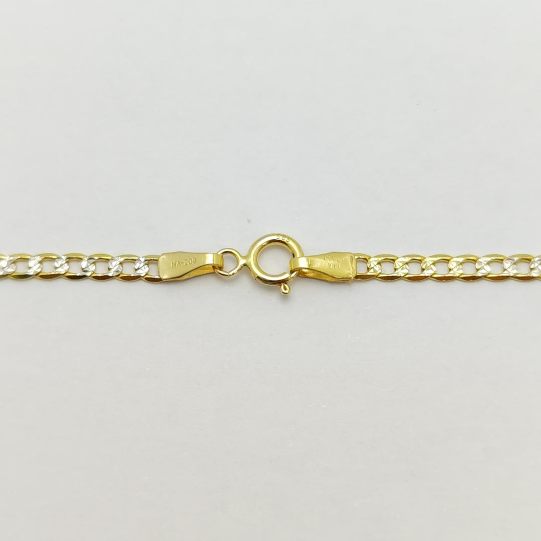 CADENAS BARBADA DIAMANTADA ORO 14K 4.3 (NUEVO)