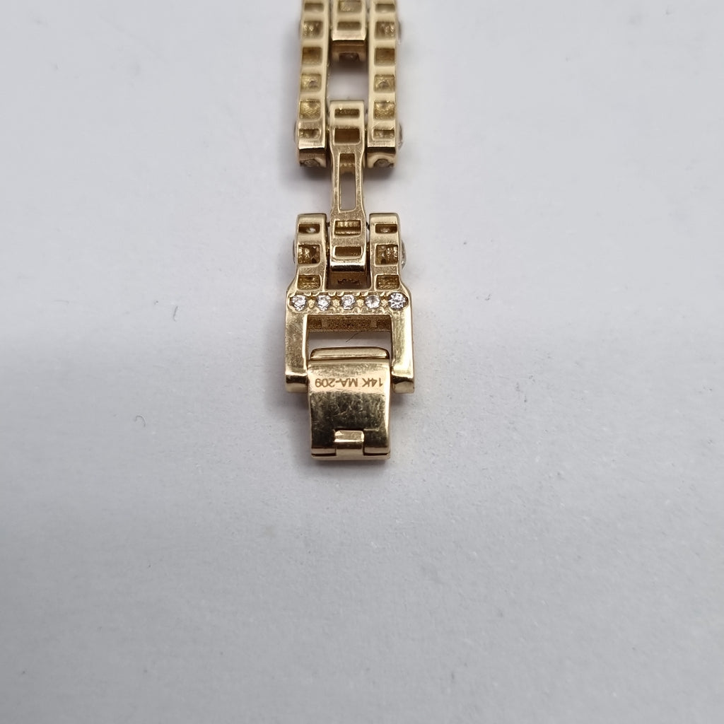 PULSERAS CABALLERO ORO 14K 19.5 (NUEVO)