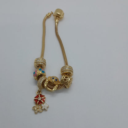 PULSERA CHARM ORO 14K 18.2 (NUEVO)