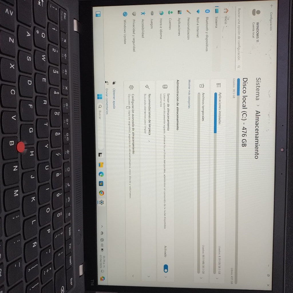 LAPTOP LENOVO THINKPAD T14 GEN 4 (2024) 512 GB SSD 16 GB RAM (SEMINUEVO)