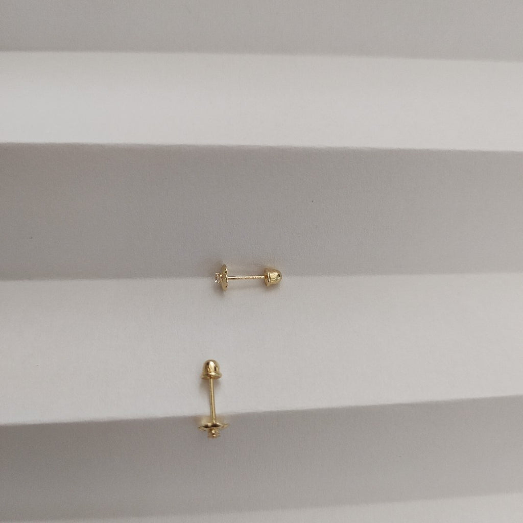 BROQUELES ORO 14K 1 (NUEVO)