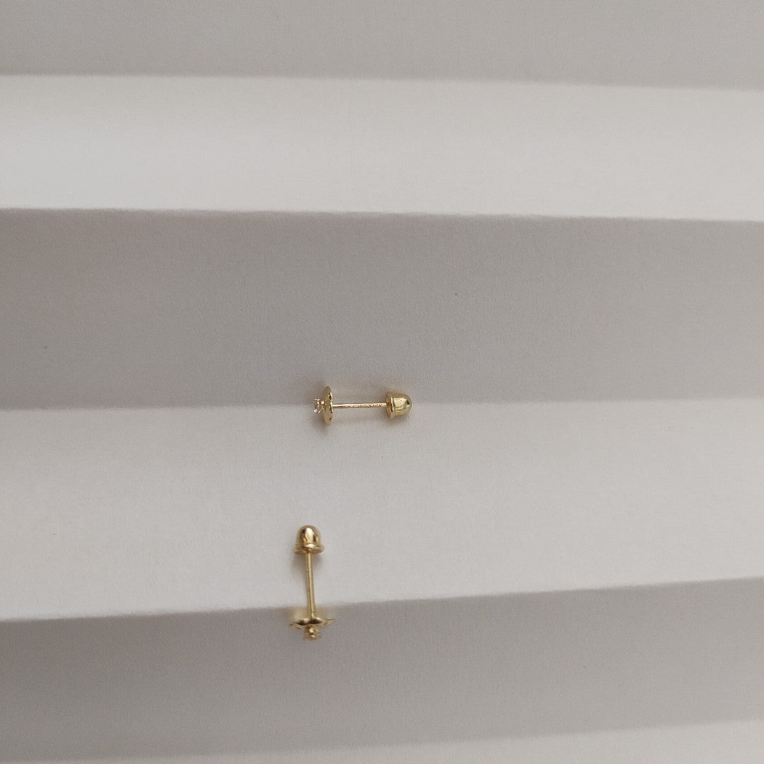 BROQUELES ORO 14K 1 (NUEVO)