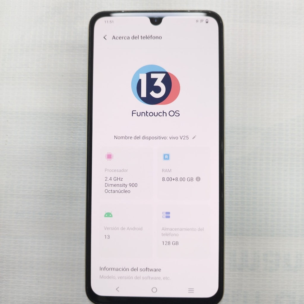CELULAR VIVO V25 V2202 128 GB 8 GB RAM (SEMINUEVO)