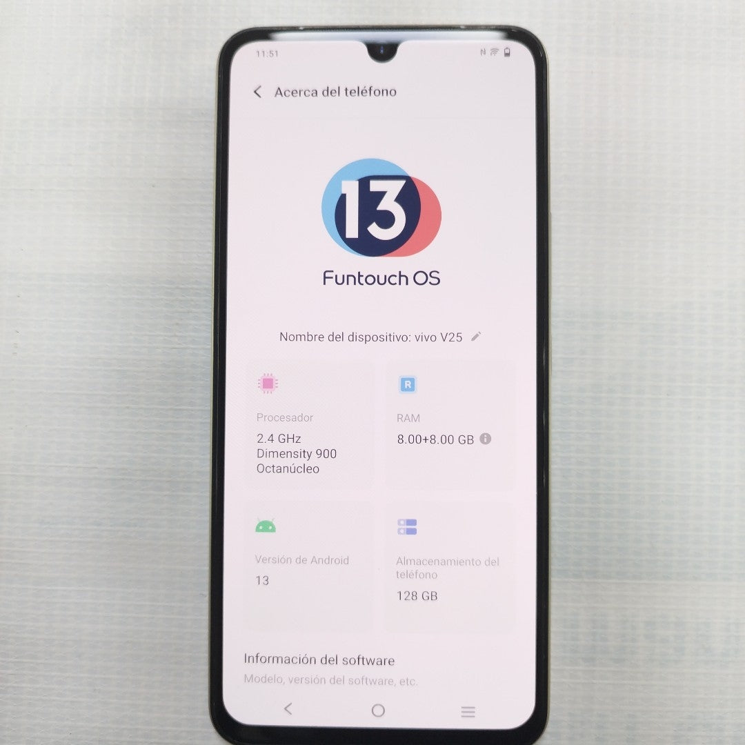 CELULAR VIVO V25 V2202 128 GB 8 GB RAM (SEMINUEVO)