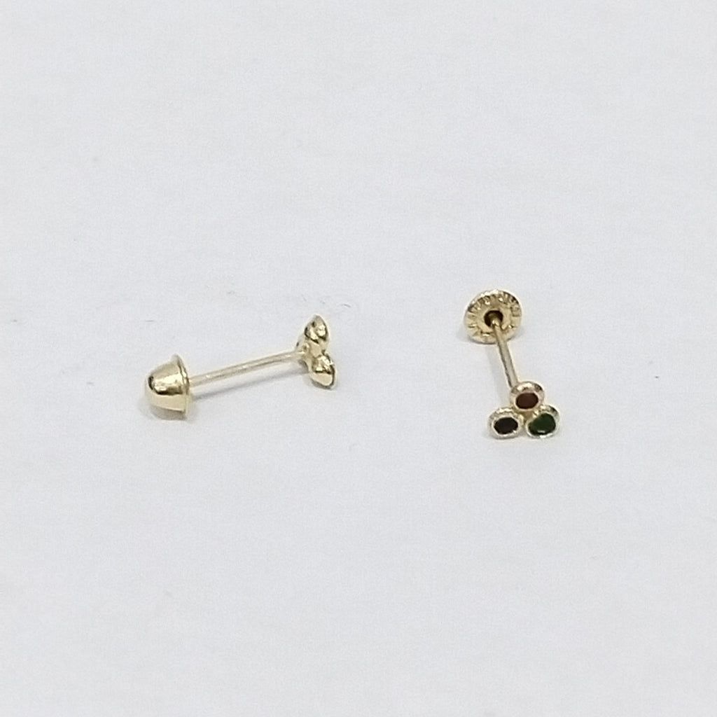 BROQUELES ORO 14K 1 (NUEVO)