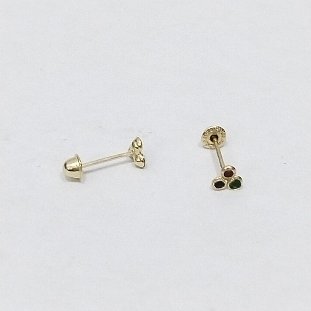 BROQUELES ORO 14K 1 (NUEVO)